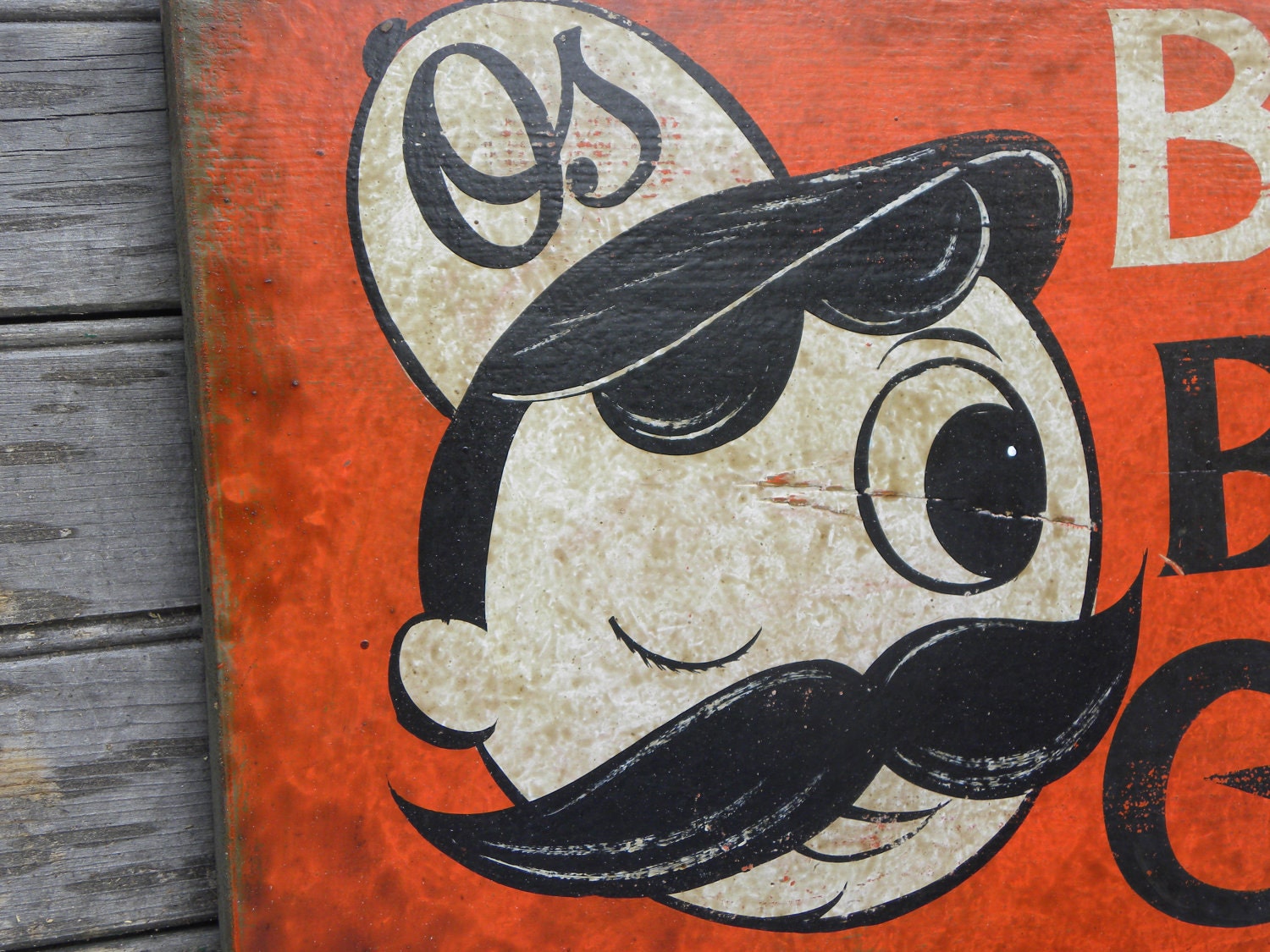Natty Boh Bar & Grill Sign, hand painted, original, faux vintage wood sign