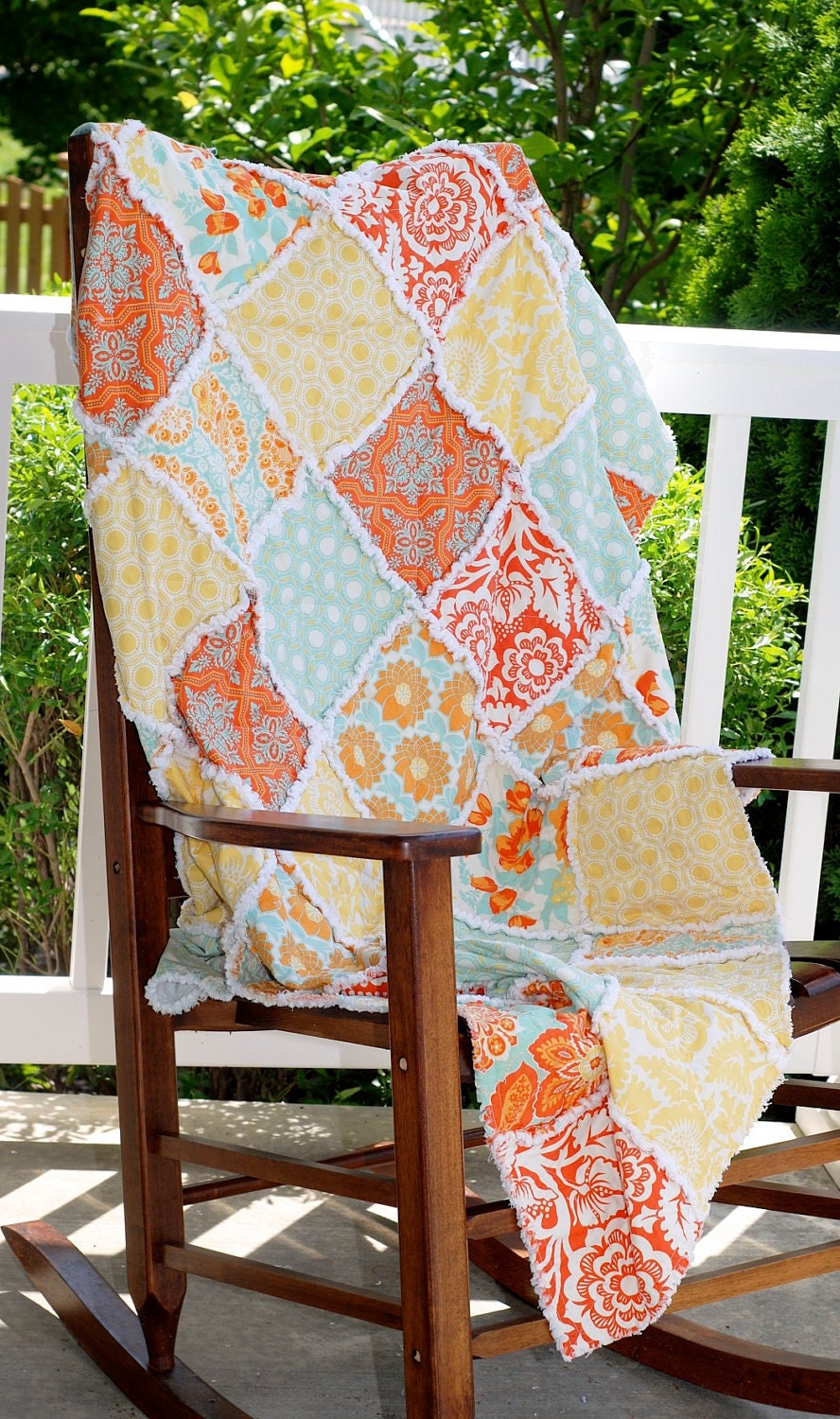 Queen Size Rag Quilt--Made to order