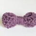 CROCHET BOW in lavender, headband / bow tie
