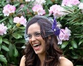 Fall Wedding Purple Peacock Wedding Bridal Feather Fascinator