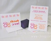Orange & Pink Robot Party Invitations and Thank You Cards - SAMPLE