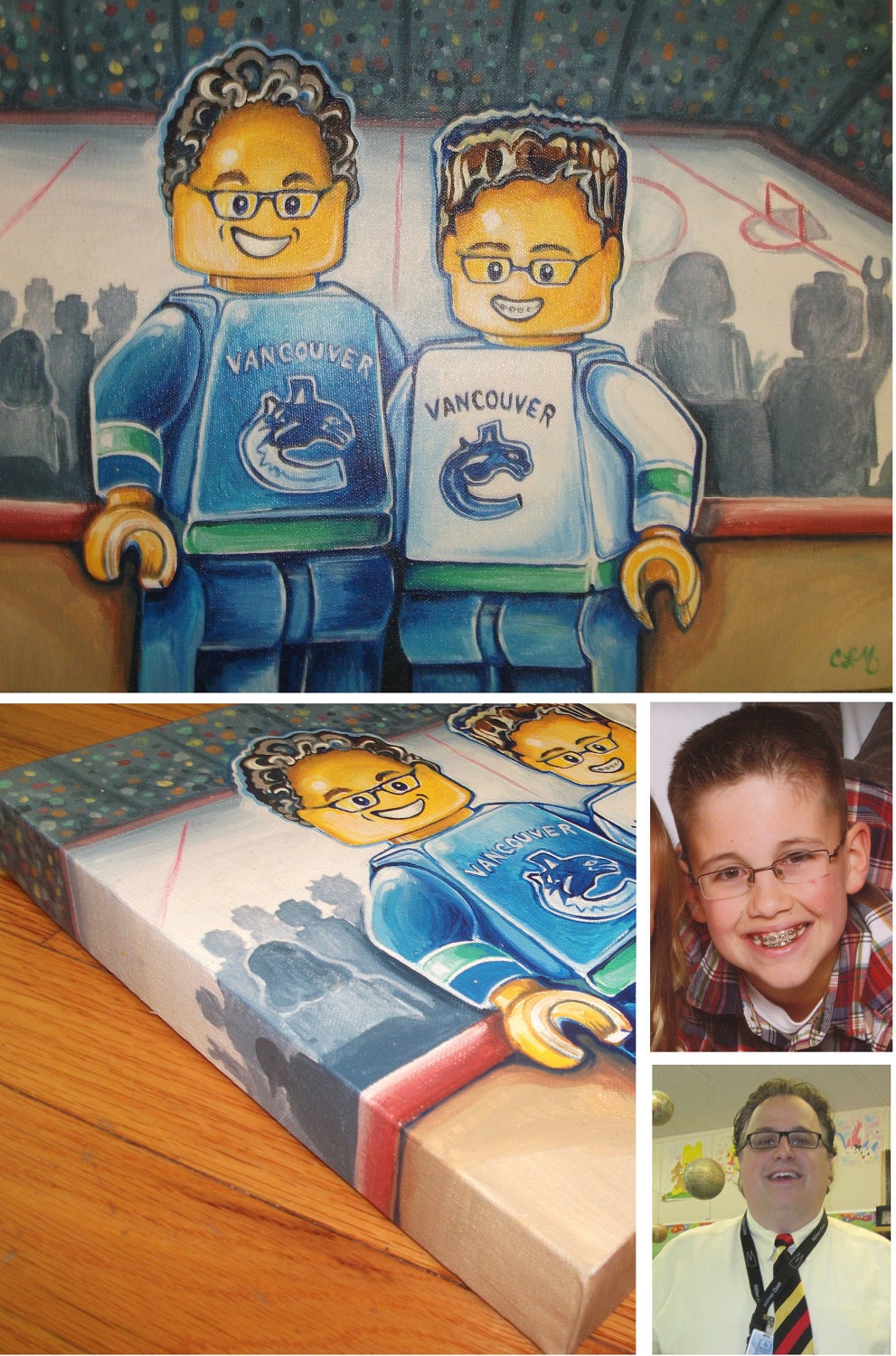 You as a Lego Guy: Custom Portrait of you or your loved one(s) 11 x 14
