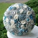 Teal Blue Brooch Bouquet. Deposit on a made to order Heirloom Wedding Broach Bouquet.