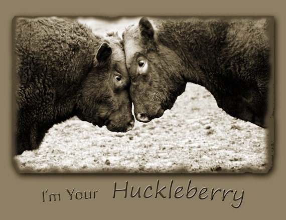 Bulls butting heads Card, western funny quote Huckleberry stationery  Congrats Friends quotes