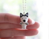 Mika the Siberian Husky Necklace -Sterling silver-