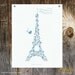 Paris Je t'aime - Paris France Art Print - Tour Eiffel - Eiffel Tower Art - Love Heart Eiffel Tower Paris