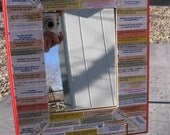Fortune Cookie Wooden Framed  Mirror