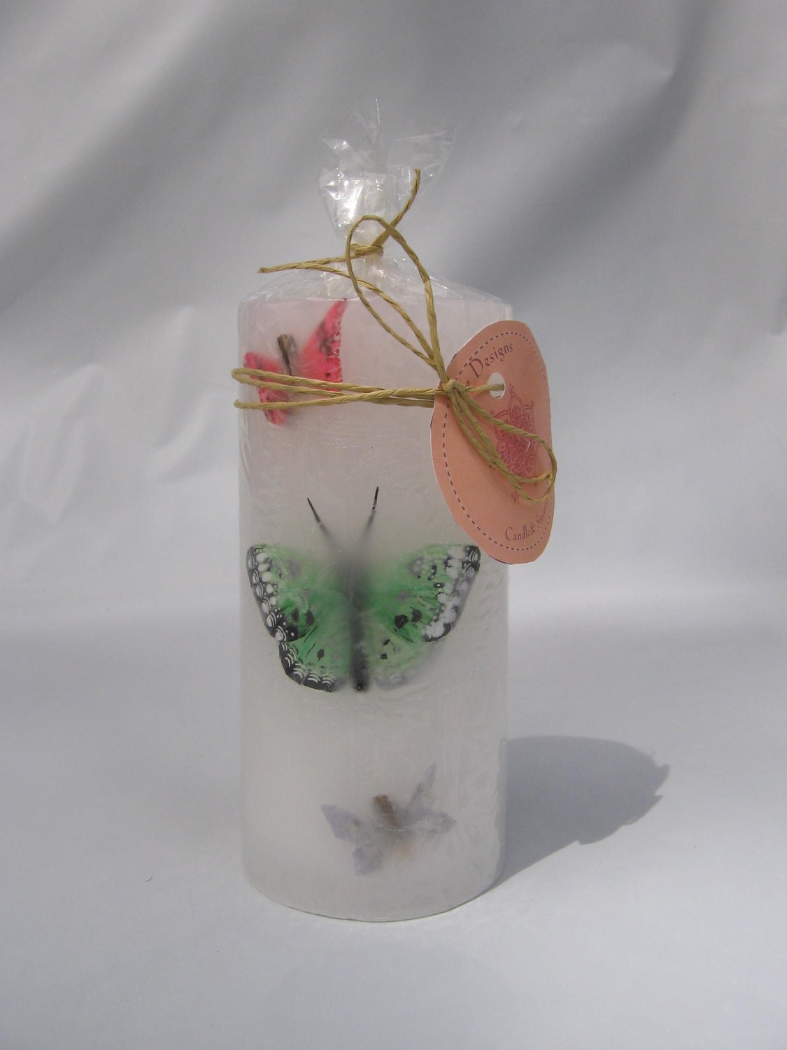 Butterfly Pillar Candle Unscented