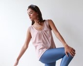 Pleated Neckline , Tank Top , Blush Pink