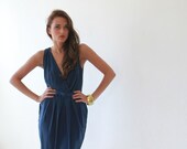 Blue,Summer,Sexy Dress