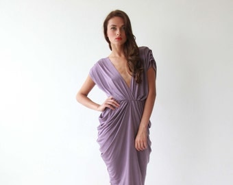 Lavender,Purple,Bridesmaid,Evening Dress