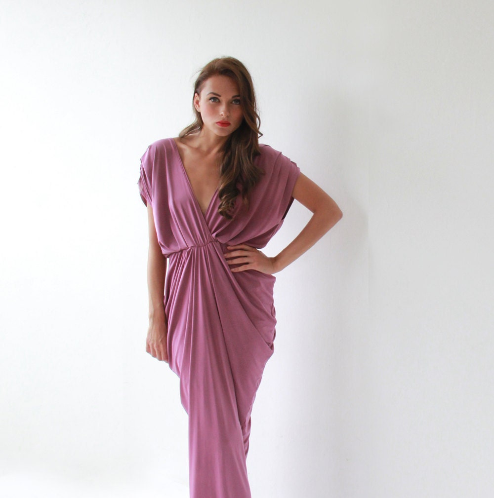 Prom dress , Maxi Evening Dress , Purple Plum Dress