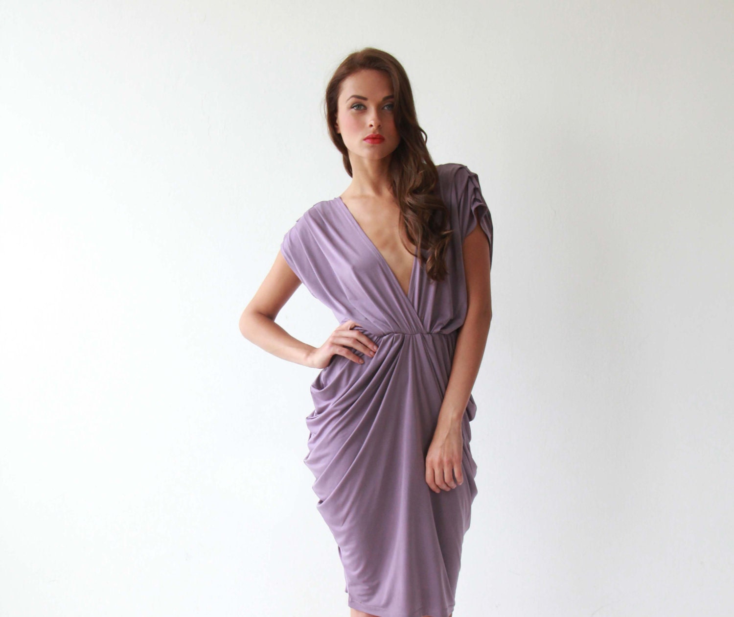 Lavender,Purple,Bridesmaid,Evening Dress