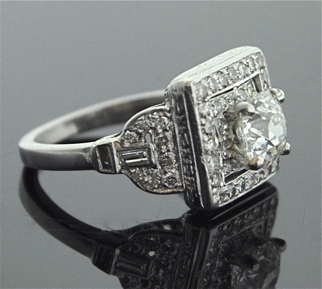 Antique Diamond Ring - Beautiful Platinum and Diamond Ring