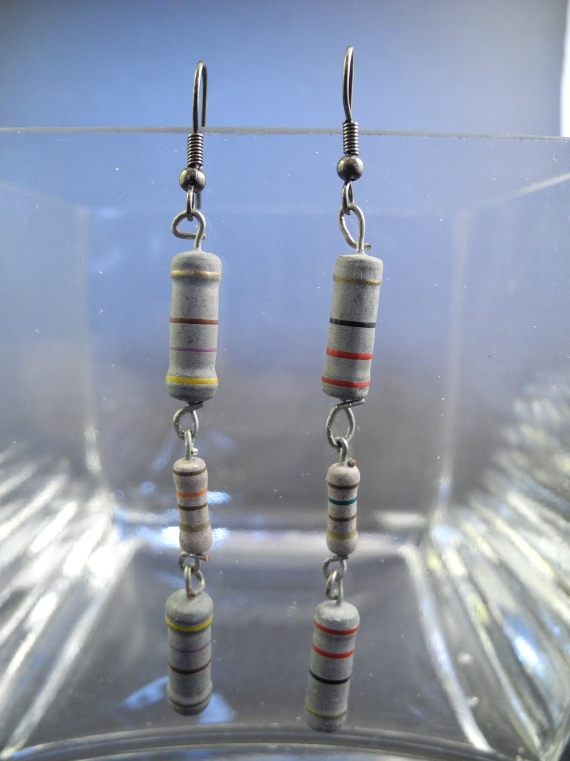 Electronic Resistor Drop Earrings