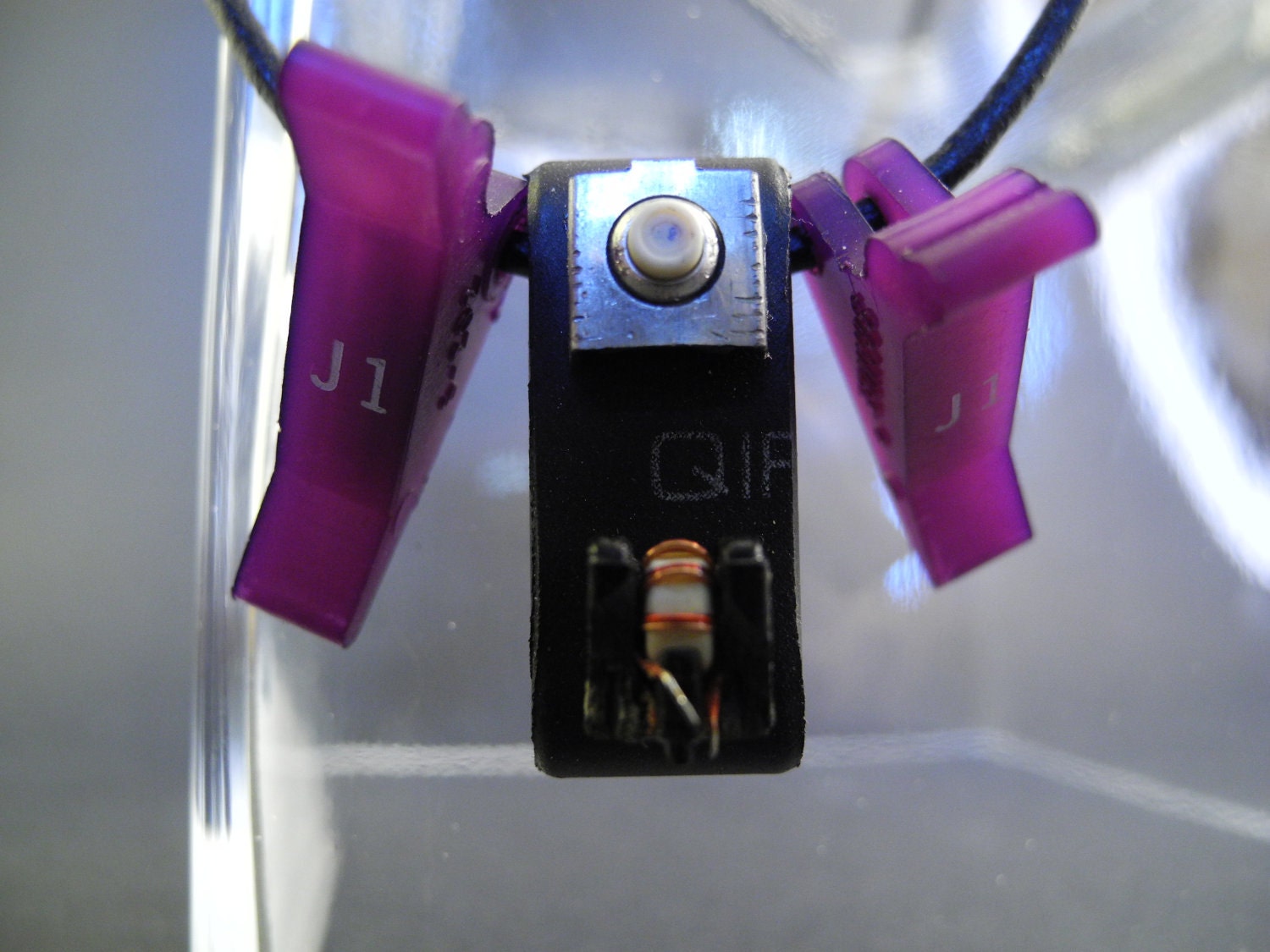 Black and Purple Choker made from recycled electronic parts