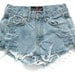 Shredded high waist shorts XXS