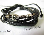 Jewelry Bangle bracelet women Leather Bracelet Girl Ropes Bracelet Men Leather Bracelet 482A