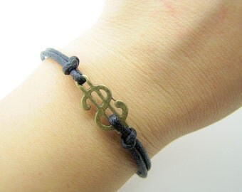 jewelry bangle vintage bracelet dollar sign black ropes bracelet, women ropes bracelet 720A