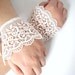 Lace Cuffs, Lace Wedding Accessory, Bridal accessory, Fingerless Gloves, Ivory