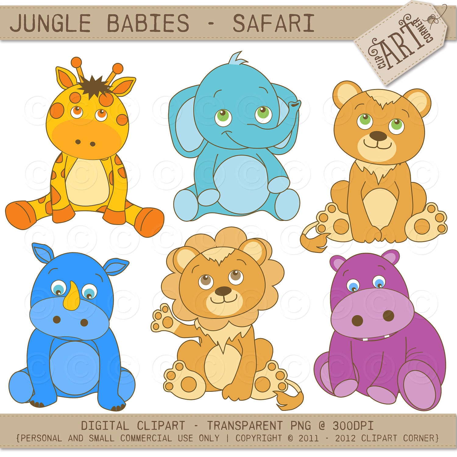clipart baby jungle animals - photo #18