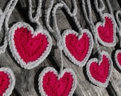 Crochet Heart Banner, Bunting or Garland