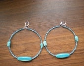Light Blue Large Hoops