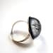 Real Dandelion Ring Dandelion Seeds Resin Jewelry Black Onyx Botanical Wish Goth