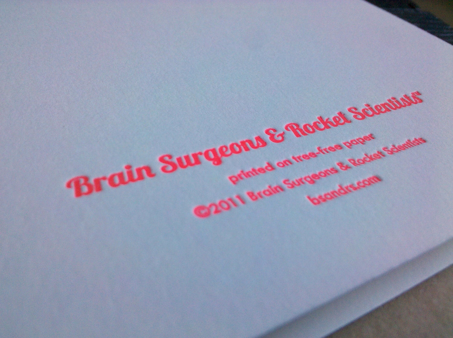 Letterpress Congratulations Card - Big Brass Lady Balls- Neon Pink