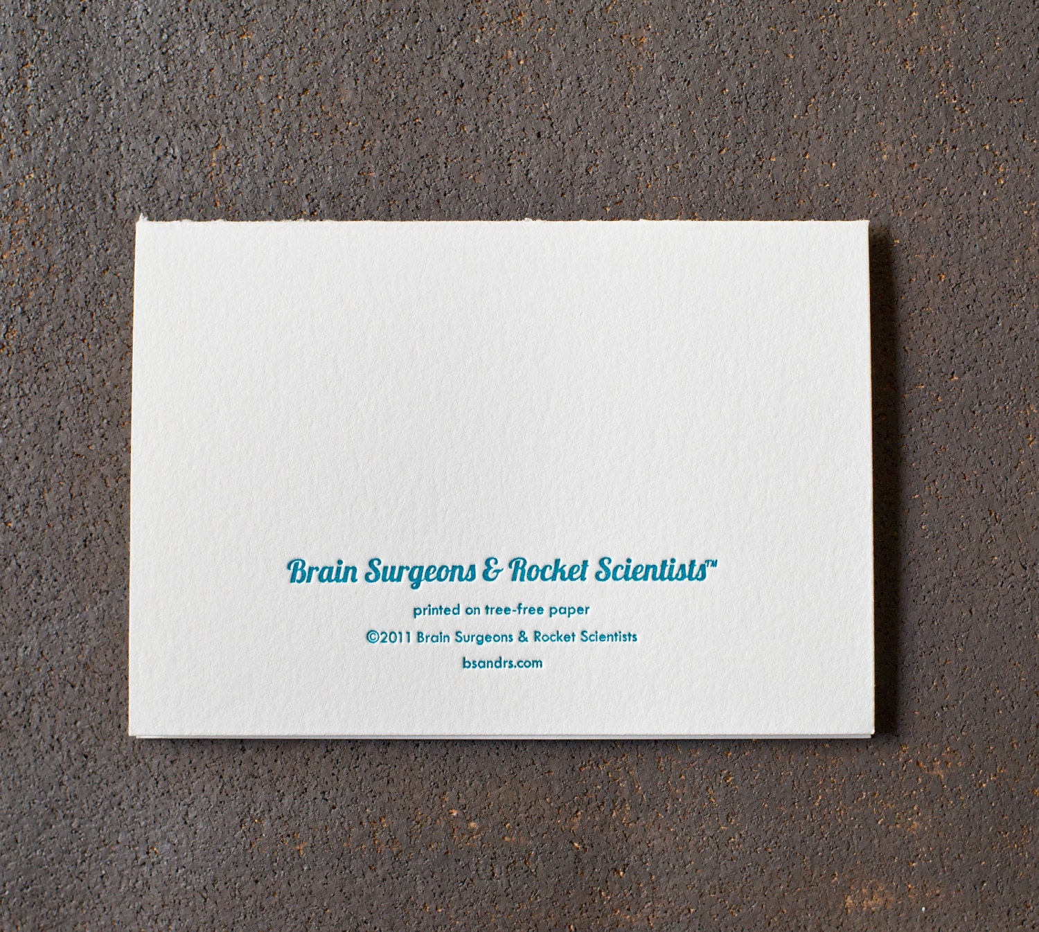 Letterpress Encouragement Card - Good Luck on That Thing- Peacock Blue Green