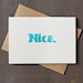 Letterpress Graduation Congratulations Card - Nice - Teal