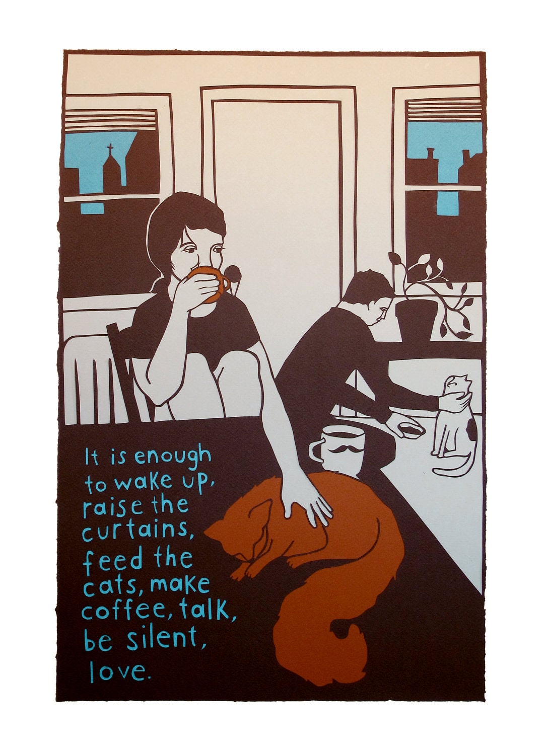 Blank Greeting Card: Enough