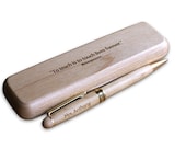 TEACHERS GIFT Maple Pen and Maple Pen Box Custom Laser Engraved