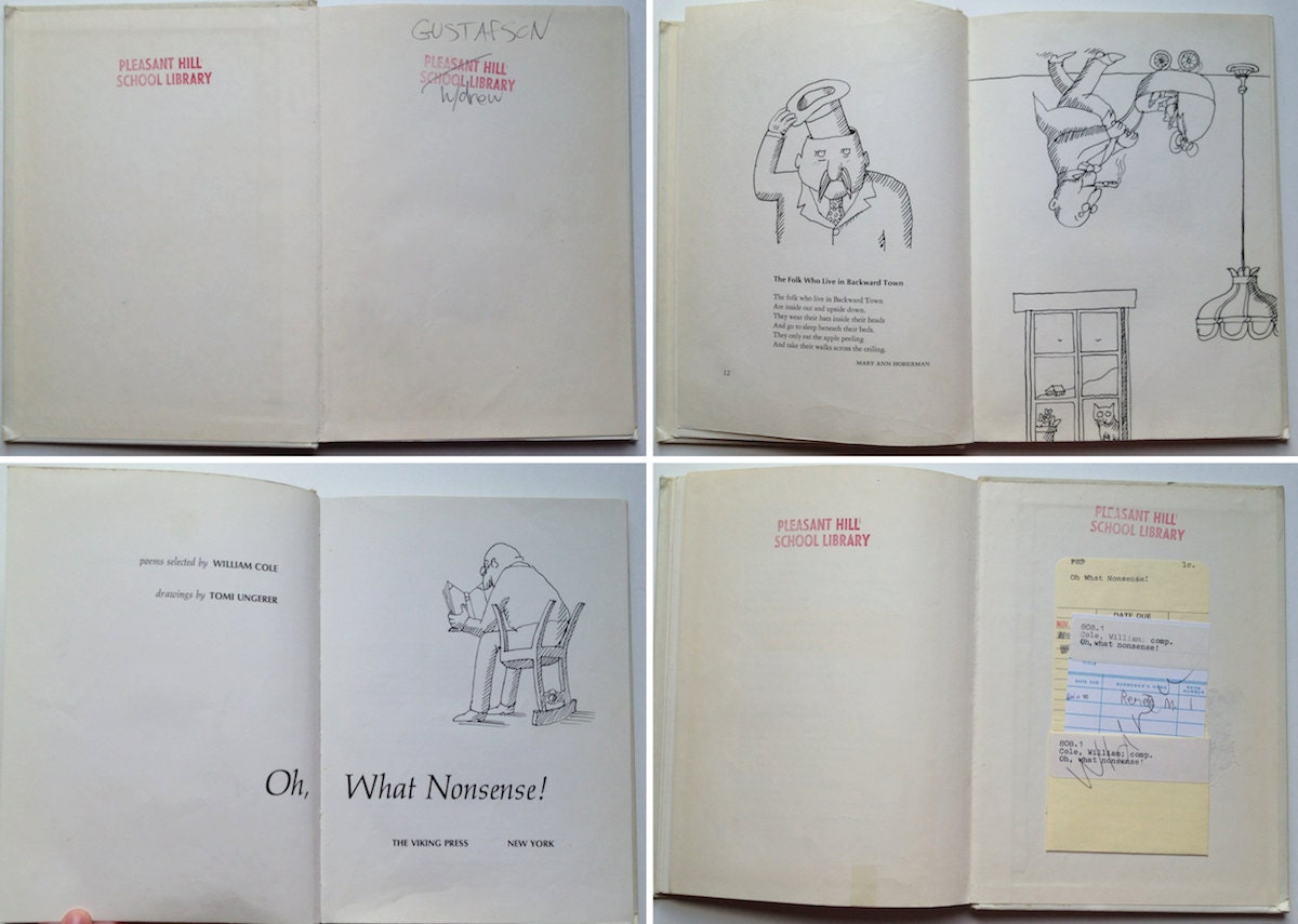 Oh, What Nonsense poems selected by William Cole, illustrated by Tomi Ungerer