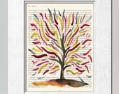 Zen garden 5 on salvaged page book art print