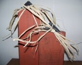 Pair of Chunky Primitive Pumpkins for Fall and Harvest
