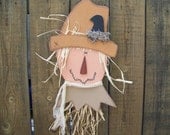 Fall Primitive Wooden Scarecrow Door Greeter/Wall Hanging