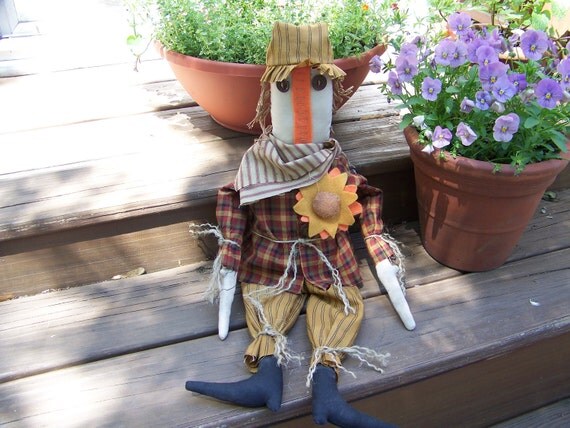 Primitive Large Scarecrow Doll
