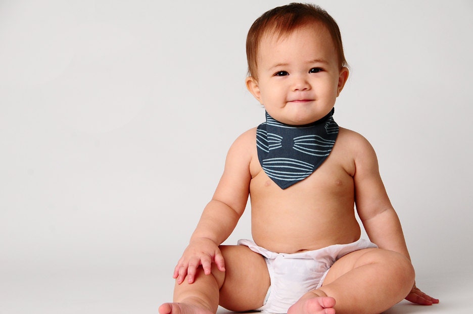 Baby Bibs Teal with Cocoon Pattern