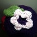 crocheted purple plum hat for kids