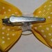 yellow polka dot doggie bow, or girl's bow