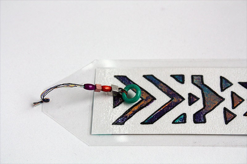 Graphic Modern Tribal Bookmark - Original Art - Large size