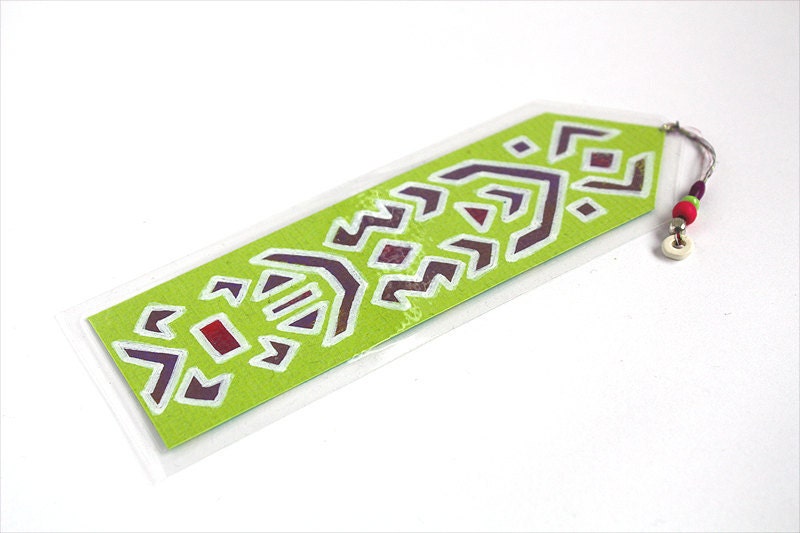 Graphic Modern Tribal Bookmark - Original Art - Medium size