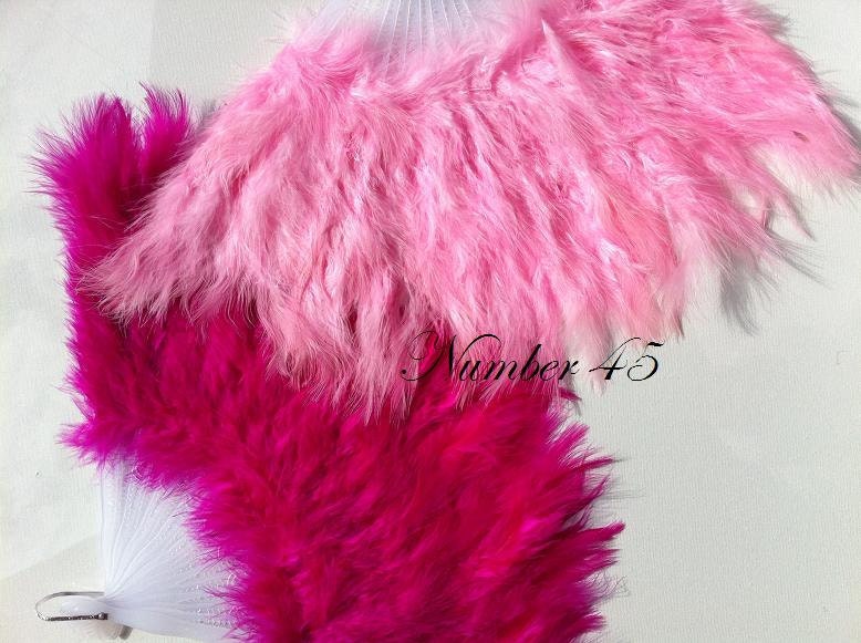 Pink Feathered Fan ... Embellish it your way - Number45