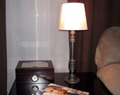 Industrial - Steampunk Black Metal Pipe Table Lamp 3-Way