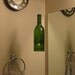 Wine Bottle Chain Lantern: Garden Light/Candle Holder - Green