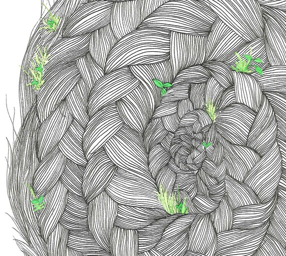 April 1, 2012 (How We Spent Our Youth) - original ink and watercolor drawing