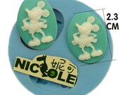 F0008 Micky Boy 3-hole Mini Silicone Molds for Resin Silicone Soap Molds Silicone Molds for Clay