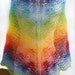 Beautiful lace handknitted shawl in the colors of the "rainbow"