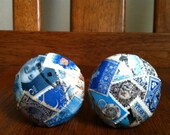Blue Vintage Stamp Drawer Pulls